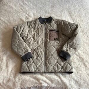 Burton Men's Mallett Jacket Size L Tan Khaki Full Zip Quilted